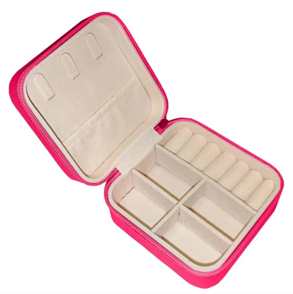 Traveling  Jewelry Box colors will vary  materials Zipper closure